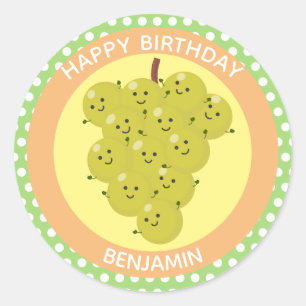 Adesivo Redondo Um belo monte de desenhos animados de reunião de 