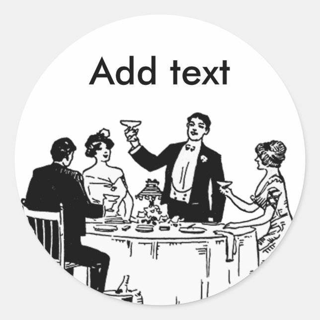 Adesivo Redondo Um brinde (Frente)