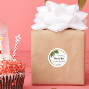 Adesivo Redondo Um casamento de palma tropical do SweetTreat