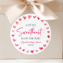 Um Chá de fraldas de Corações Rosa Vermelho