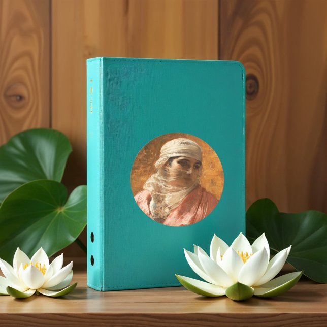 Adesivo Redondo Um Circassiano por Frederick Arthur Bridgman, Art (Criador carregado)