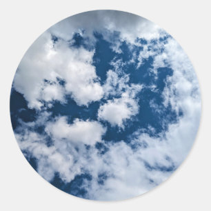 Adesivo Redondo Um círculo nas nuvens