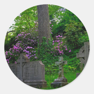 Adesivo Redondo Um Colete de Jardins