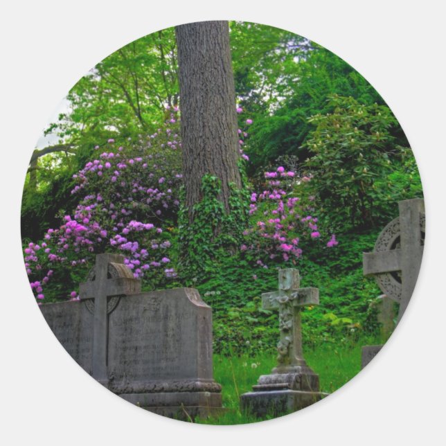 Adesivo Redondo Um Colete de Jardins (Frente)