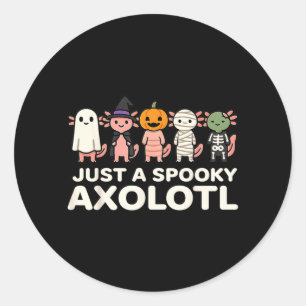 Adesivo Redondo Um Design de Desenho Animado de Fantasia de Axolot