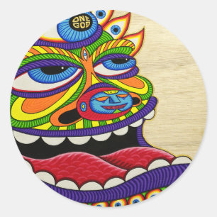 Adesivo Redondo Um deus