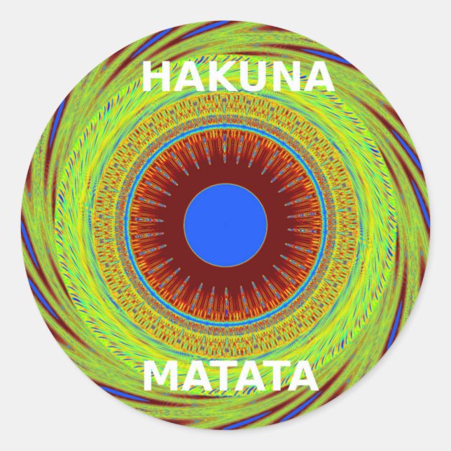 Adesivo Redondo Um dia agradável e uma noite melhor (Frente)