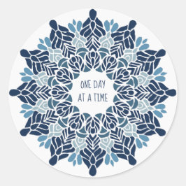 Adesivo Redondo Um dia de cada vez