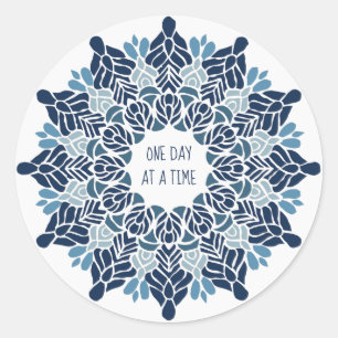 Adesivo Redondo Um dia de cada vez