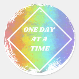 Adesivo Redondo Um Dia De Cada Vez - NA, Narcóticos Anônimos
