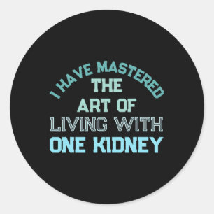 Adesivo Redondo Um Doador de Órgios Renal Transplante Diálise Rim