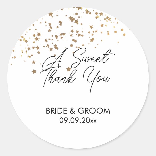 Adesivo Redondo Um doce favor de agradecimento, presente, mimo  Ro (Frente)