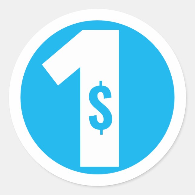 Adesivo Redondo Um dólar (Frente)