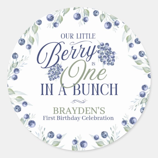 Adesivo Redondo Um Em Um Monte Primeiro Aniversário (Frente)