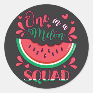 Adesivo Redondo Um em uma Festa B-Day da Melon Squad