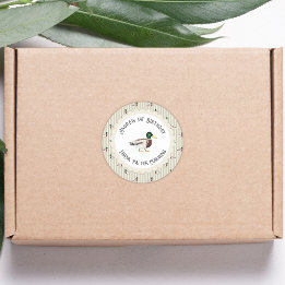 Adesivo Redondo Um Favor do primeiro aniversario do Pato Sortudo M