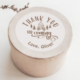 Adesivo Redondo Um Feliz Aniversário de Camper Obrigado