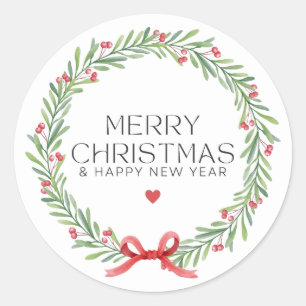 Adesivo Redondo Um Feliz Natal e Feliz ano novo