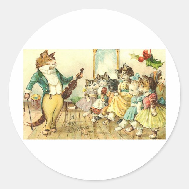 Adesivo Redondo Um feliz Natal para você (Frente)