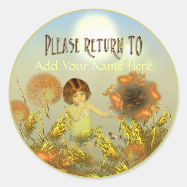 Adesivo Redondo Um Indicador de Dia Mais Brilhante (Frente)