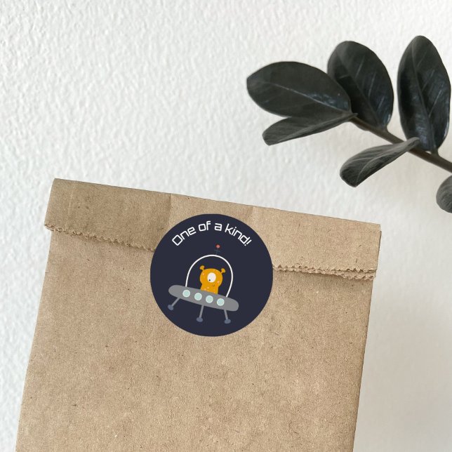 Adesivo Redondo Um Kind Martian Space Stickers (Criador carregado)