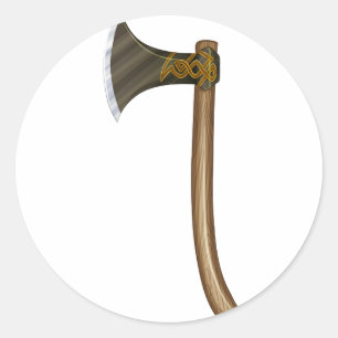 Adesivo Redondo Um machado afiado