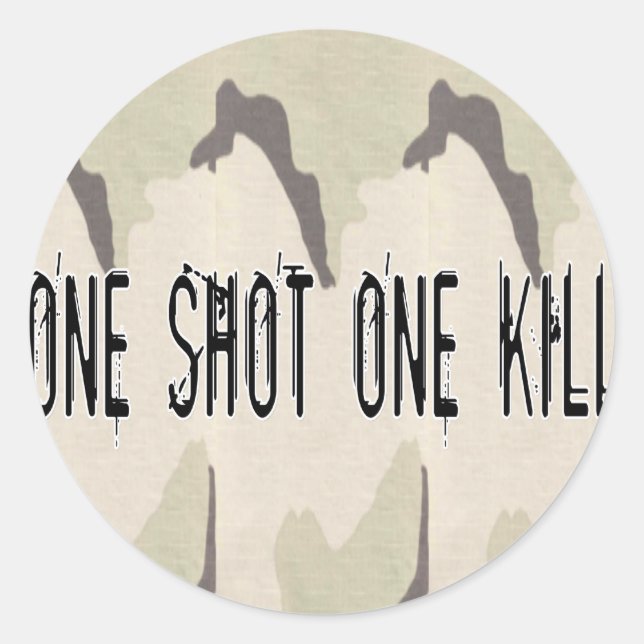 Adesivo Redondo Um Matar com Shot One (Frente)