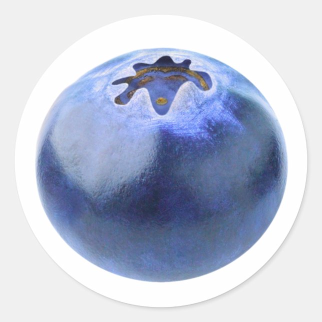 Adesivo Redondo Um mirtilo fresco (Frente)