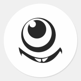 Adesivo Redondo Um Monstro Olho Figurino Fácil Ideias Figurino Hal