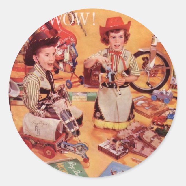 Adesivo Redondo Um Natal De Cowboy (Frente)