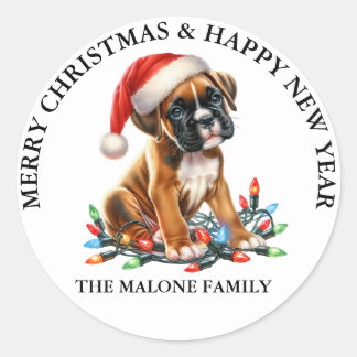 Adesivo Redondo Um Natal Muito Boxer