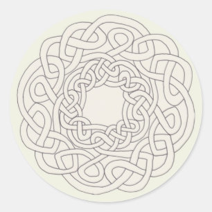Adesivo Redondo um nó celta de fita