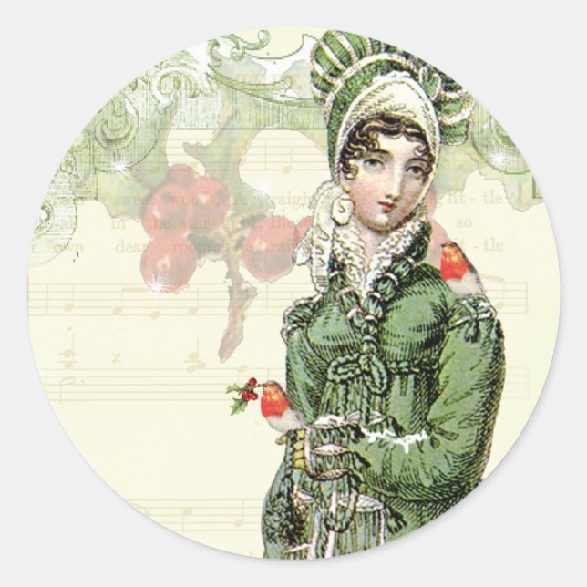 Adesivo Redondo Um Noel Alegre (Frente)