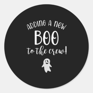 Adesivo Redondo Um Novo Boo Para A Gravidez Do Halloween