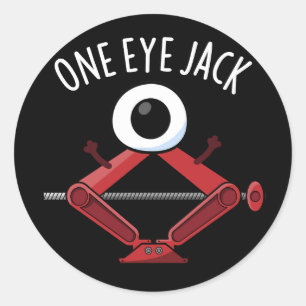 Adesivo Redondo Um Olho Jack Funny Carro Jack Pun Dark BG