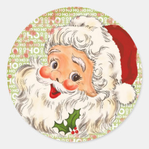 Adesivo Redondo Um Papai Noel alegre e corado, Parte 2