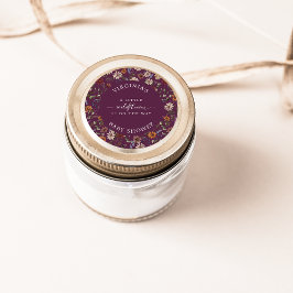 Adesivo Redondo Um Pequeno Bebê Flor Silvestre