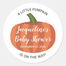 Um Pequeno Chã de Bebê de Abóbora de Outono