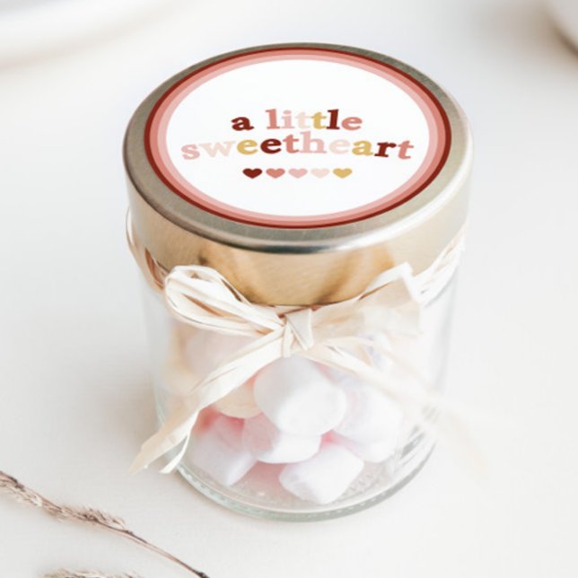 Adesivo Redondo Um Pequeno Chá de fraldas de Dias de os namorados (Criador carregado)