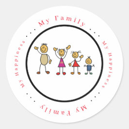 Adesivo Redondo Um Pequeno Dinossauro Rindo Entusiasticamente