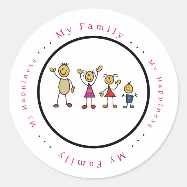 Adesivo Redondo Um Pequeno Dinossauro Rindo Entusiasticamente (Frente)