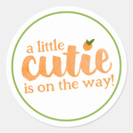 Adesivo Redondo Um Pequeno Doce a Caminho Chá de Bebê