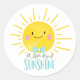 Adesivo Redondo Um Pequeno Favor de Topo de Gravata Azul com Raio 