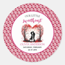 Adesivo Redondo Um Pequeno Namorados