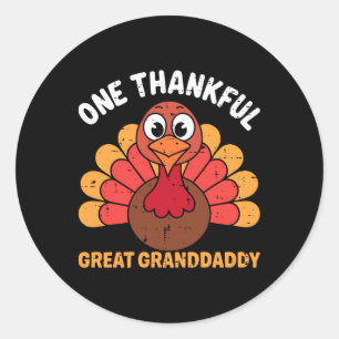Adesivo Redondo Um Peru agradecido avô Great Dad Funny Thanksg