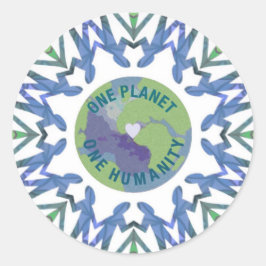 Adesivo Redondo Um Planeta Uma Humanidade