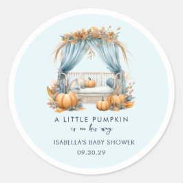 Adesivo Redondo Um Pouco De Abóbora Está A Caminho Do Chá de frald