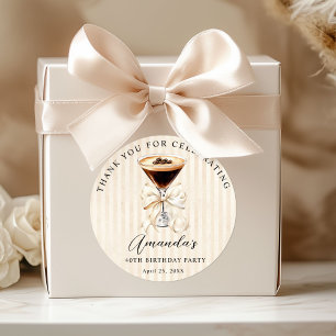 Adesivo Redondo Um Pouco Mais Velha Espresso Martini Aniversário O