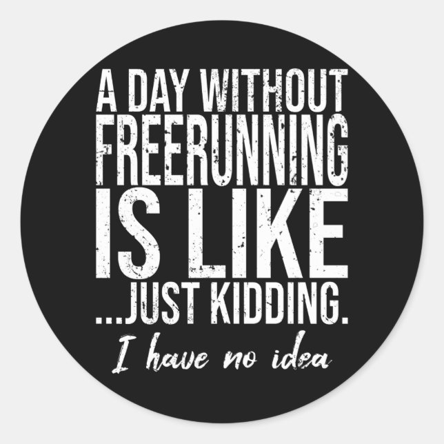 Adesivo Redondo Um presente divertido (Frente)