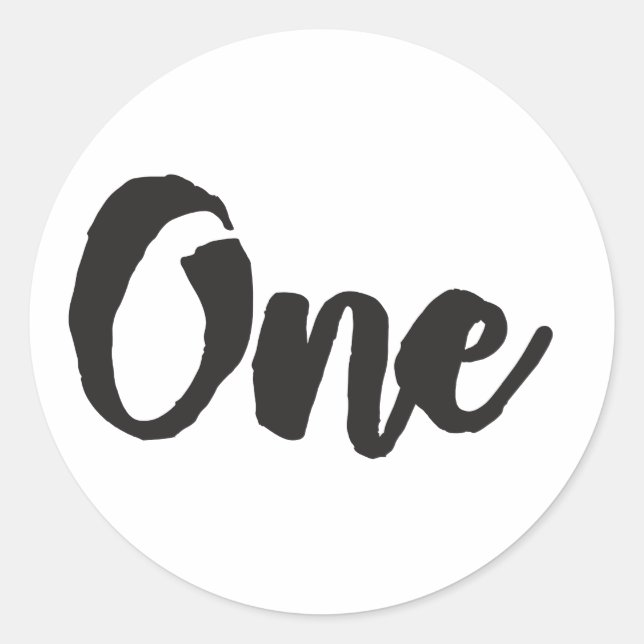 Adesivo Redondo Um primeiro aniversario de arte Primeiro Aniversár (Frente)